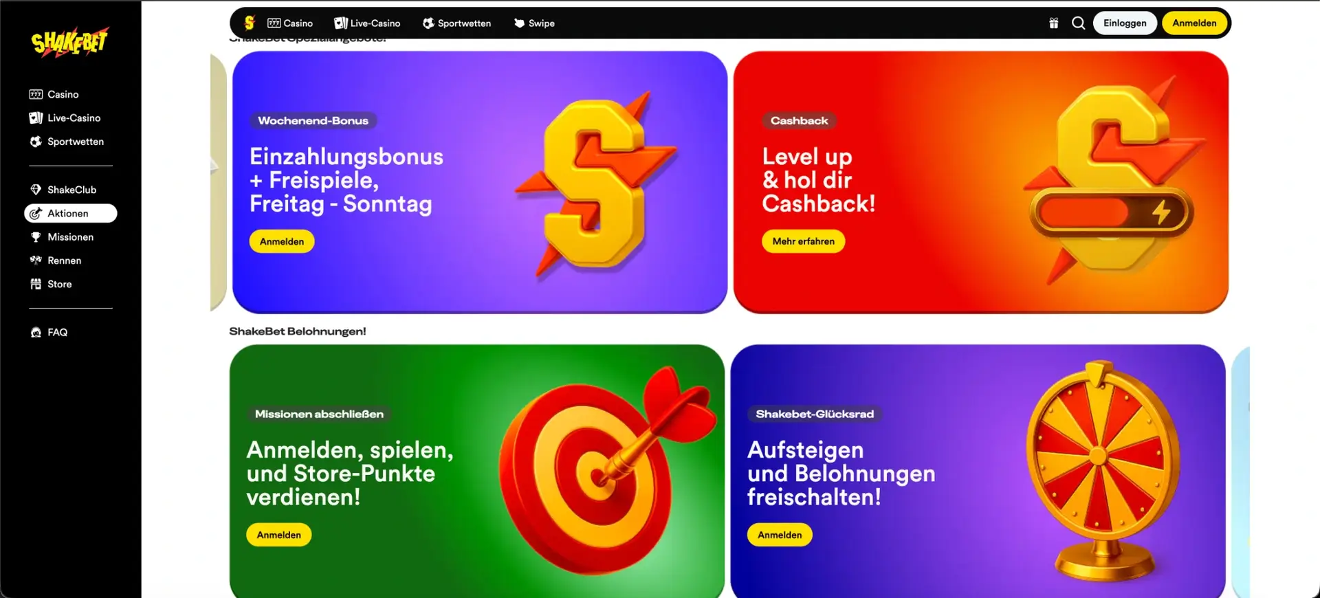 Shakebet Bonus bei Shakebet